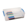 Super Stacker Large Pencil Box, 9" x 5.5" x 2.62", Clear