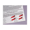 Arrow Message 0.5" Page Flags In Dispenser, "Sign Here", Red, 20 Flags Dispenser, 4 Dispensers/Pack