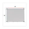 Deluxe Porcelain Magnetic Dry Erase Board, 48" x 36", White Surface, Silver/Black Aluminum Frame