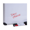 Deluxe Porcelain Magnetic Dry Erase Board, 48" x 36", White Surface, Silver/Black Aluminum Frame