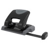 20-Sheet Smarttouch Two-Hole Punch, 9/32" Holes, Black/Gray