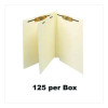 Heavy-Duty End Tab Classification Folders, Straight Tab, Expands 2", 1 Divider, 4 Fasteners, Letter Size, Manila, 125/Box