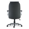 Alera Leithen Bonded Leather Midback Chair, Supports Up To 275 Lb, Gray Seat/Back, Silver Base