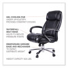 Alera Maxxis Series Big/Tall Bonded Leather Chair, Supports 500 Lb, 19.7" To 25" Seat Height, Black Seat/Back, Chrome Base