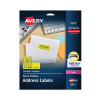 High-Visibility Permanent Laser Id Labels, 1 x 2.63, Neon Yellow, 750/Pack