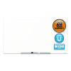 Invisamount Magnetic Glass Marker Board, 85" x 48", White Surface