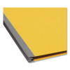 Pressboard Top Tab Pocket Classification Folders, Expands 2", 2 Dividers, 6 Safeshield Fasteners, Letter Size, Yellow, 10/Box