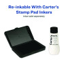 Pre-Inked Micropore Stamp Pad, 4.25" x 2.75", Black