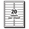 Matte Clear Easy Peel Mailing Labels W/ Sure Feed Technology, Laser Printers, 1 X 4, Clear, 20/Sheet, 50 Sheets/Box