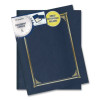 Certificate/Document Cover, 12.5 x 9.75, Navy Blue, 6/Pack
