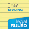 "The Legal Pad" Ruled Perforated Pads, Wide/Legal Rule, (50) Canary Yellow 8.5 x 11 Sheets, Dozen