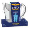 Pacifica Pitcher With Longlast+ Filter, 10 Cups, White/Clear
