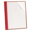 Earthwise By Oxford 100% Recycled Clear Front Report Covers, 3-Prong Fastener, 0.5" Capacity, 8.5 X 11, Clear/Red, 25/Box