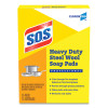 Steel Wool Soap Pads, 2.4 x 3, Steel, 15/Box