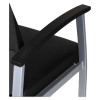 Alera Metalounge Series Bariatric Guest Chair, 30.51" x 26.96" x 33.46", Black Seat, Black Back, Silver Base