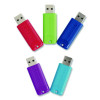 Pinstripe Usb 3.2 Flash Drive, 64 Gb, Assorted Colors, 5/Pack