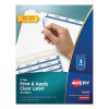 Print And Apply Index Maker Clear Label Dividers, 3-Tab, White Tabs, 11 x 8.5, White, 25 Sets