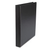 Economy Non-View Round Ring Binder, 3 Rings, 1" Capacity, 11" x 8.5", Black