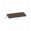 Heavy-Duty Scouring Pad, 4.63 x 10, Brown, 20/Carton