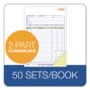 Multipart Sales Order Pad, 18 Lines, Two-Part Carbonless, 5.56 x 7.94, 50 Forms Total