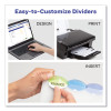 Insertable Style Edge Tab Plastic Dividers, 5-Tab, 11 X 8.5, Translucent, 1 Set