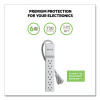 Home/Office Surge Protector With Rotating Plug, 6 Ac Outlets, 8 Ft Cord, 720 J, White