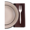Elegant Dinnerware Heavyweight Cutlery, Fork, Plastic, White, 500/Box