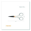Softgrip Nonstick Scissors, 5" Long, Straight White/Gray Handle