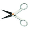 Softgrip Nonstick Scissors, 5" Long, Straight White/Gray Handle