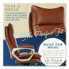 Jenkins Executive Big And Tall Chair, Supports Up To 400 Lb, 20" To 23" Seat Height, Brown Seat/Back, Silver/Black Base