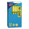 Hi-Liter Pen-Style Highlighters, Fluorescent Yellow Ink, Chisel Tip, Yellow/Black Barrel, Dozen