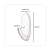 Medium Clear Hooks, Plastic, Supports 2 Lb, 50/Carton