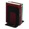 Steel Bookends, Nonskid Base, 5.88 x 8.25 x 9, Black, Pair