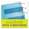 Divide It Up File Folder, 1/2-Cut Tabs: Assorted, Letter Size, 0.75" Expansion, Assorted Colors, 12/Pack
