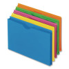 Glow Poly File Jacket, Straight Tab, Letter Size, Assorted Colors, 5/Pack
