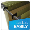 Extra-Capacity Surehook Hanging Folders, 2" Capacity, Letter Size, 1/5-Cut Tabs, Standard Green, 20/Box