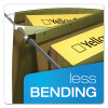 Extra-Capacity Surehook Hanging Folders, 2" Capacity, Letter Size, 1/5-Cut Tabs, Standard Green, 20/Box