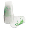 Eco-Id Compostable Pla Corn Plastic Cold Cups, 16 Oz, Clear/Green, 50/Pack, 6 Packs/Carton