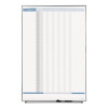 Matrix Employee In/Out Board, Vertical, 36-Person Tracking, 34" x 23", White Surface, Satin Aluminum Frame