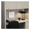 Arc Frame Cubicle Board, Magnetic Dry Erase, 24" x 14", White Surface, Satin Aluminum Frame