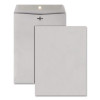 Clasp Envelope, 28 Lb Bond Weight Kraft, #90, Square Flap, Clasp/Gummed Closure, 9 x 12, Executive Gray, 100/Box