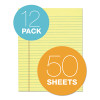 "The Legal Pad" Glue Top Pads, Wide/Legal Rule, (50) Canary Yellow 8.5 x 11 Sheets, 12/Pack