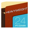 Tyvek Heavy-Duty Reinforced File Pockets, 3.5" Expansion, Letter Size, Redrope, 10/Box