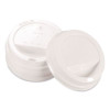Traveler Hot Cup Lids, Fits 12 Oz To 16 Oz Hot Cups, Plastic, White, 100/Pack