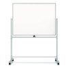 Magnetic Steel Mobile Dry Erase Board, 4 Ft x 3 Ft, White Surface, Aluminum Frame