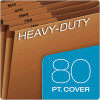 Heavy-Duty Expanding File With Reinforced Flap, 12 Sections, Elastic Cord Closure, 1/3-Cut Tabs, Letter Size, Redrope