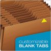 Heavy-Duty Expanding File With Reinforced Flap, 12 Sections, Elastic Cord Closure, 1/3-Cut Tabs, Letter Size, Redrope