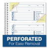 Wirebound Telephone Message Book, Two-Part Carbonless, 4.75 x 2.5, 4 Forms/Sheet, 400 Forms Total, 2/Pack