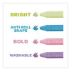 Washable Sidewalk Chalk, 4" x 0.88" Diameter, 48 Assorted Bright Colors, 48 Sticks/Set