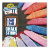 Washable Sidewalk Chalk, 4" x 0.88" Diameter, 48 Assorted Bright Colors, 48 Sticks/Set
